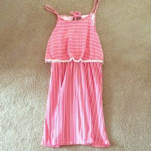 pink striped dress